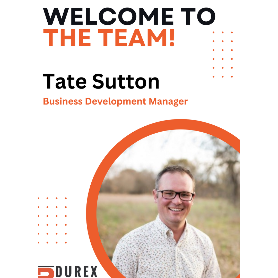 Durex Products Inc., Welcomes Tate Sutton as Business Development for Urethane Liners, Wear Parts & Accessories